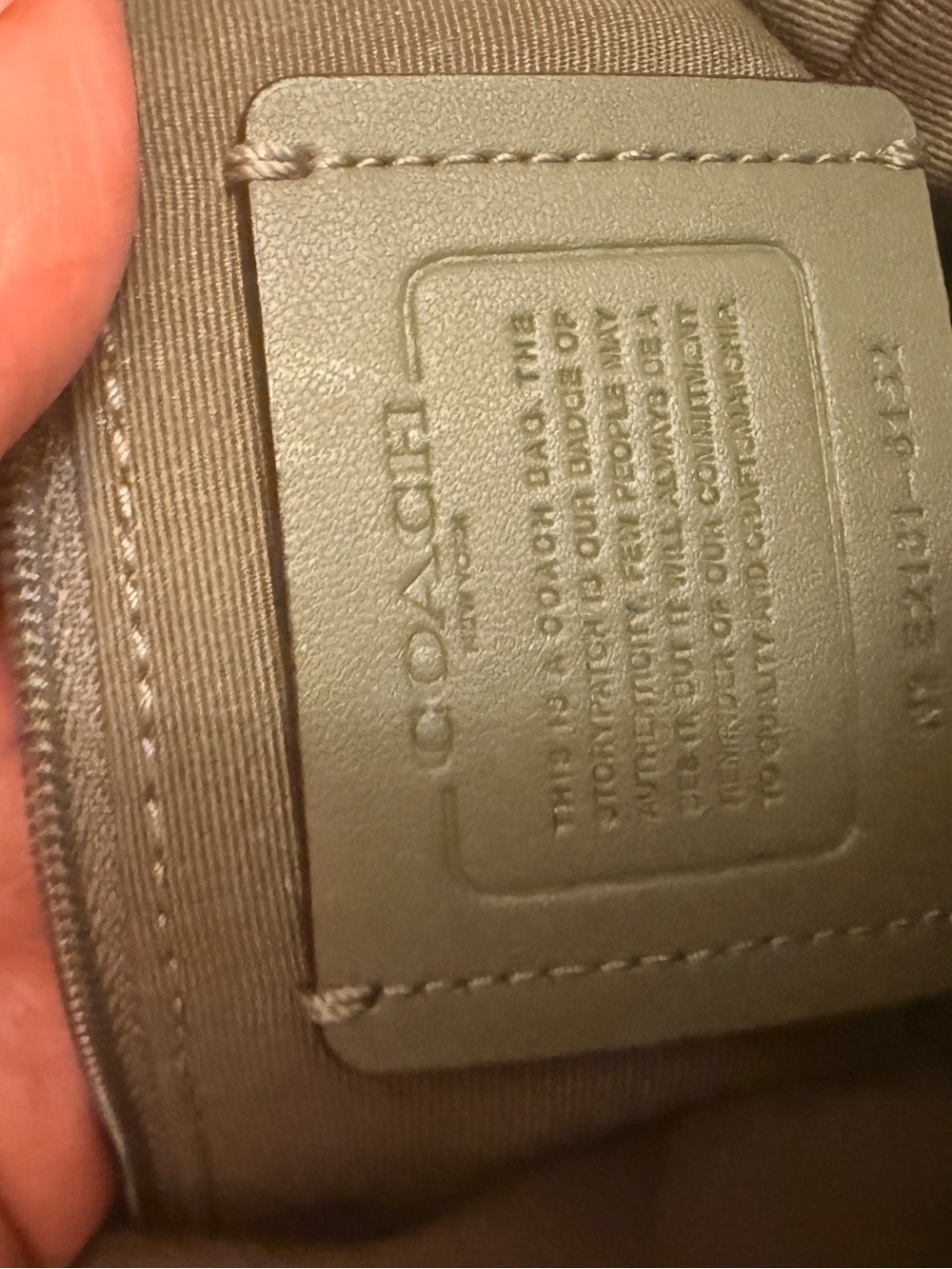 Coach Olive Green Leather Shoulder Bag - Picture 8 of 10